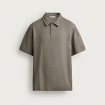ZARA REGULAR FIT TEXTURED POLO SHIRT