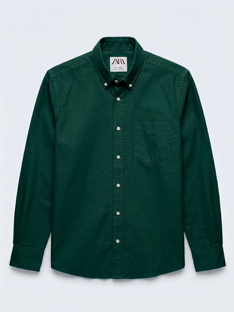 download (5) (1) Zara Regular-Fit Oxford Shirt - Image 1