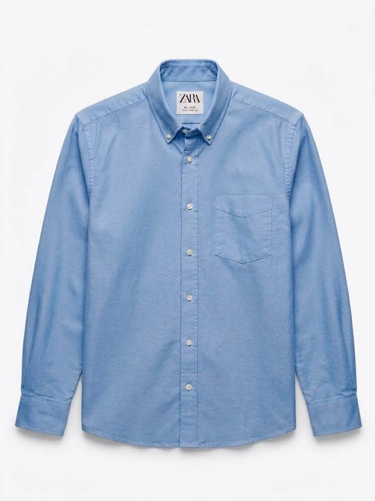 download (8) Zara Regular-Fit Oxford Shirt - Image 1
