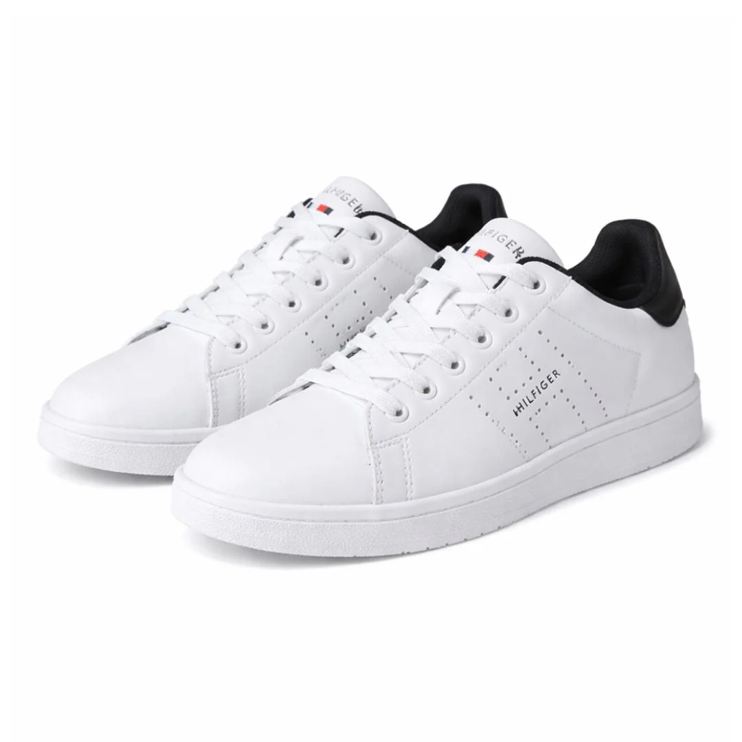tommy-hilfiger-liston-sneaker-men-whtblk-white-black-41-shoes-jlood-712 Tommy Hilfiger Liston Sneaker Men - Image 1