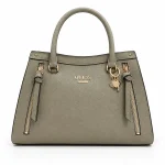 GUESS Women Textured Structured Zip Detail Satchel Bag
