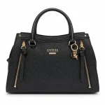 GUESS Women Textured Structured Zip Detail Satchel Bag