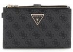 GUESS Laurel SLG Double Zip Organizer Coal Logo