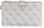 GUESS Laurel SLG Double Zip Organizer Coal Logo