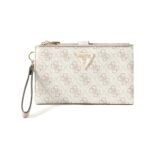 GUESS Laurel SLG Double Zip Organizer Coal Logo