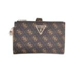 GUESS Laurel SLG Double Zip Organizer Coal Logo